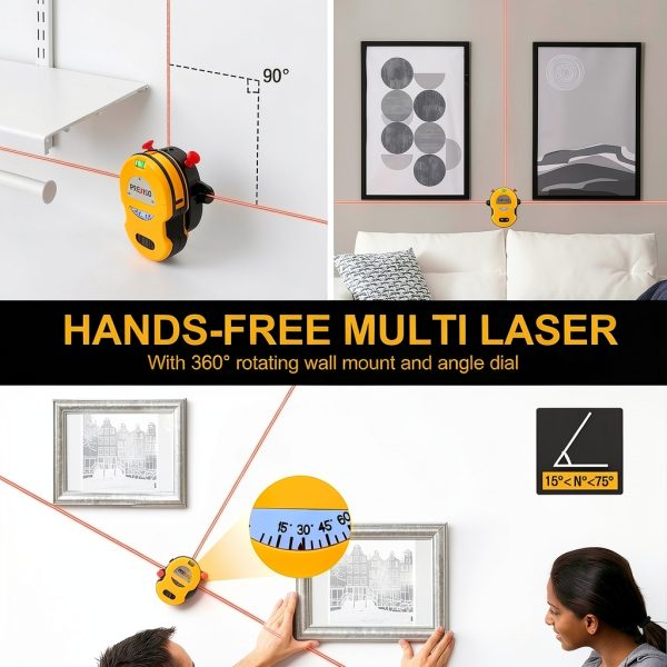 Prexiso Laser Level Automatic Surface Tool Black Grey Yellow-2