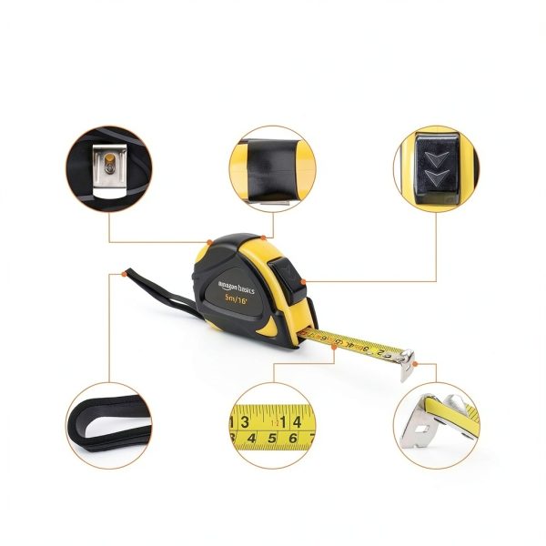 Amazon Tape Measure Self Locking Metric Inch Scales-3
