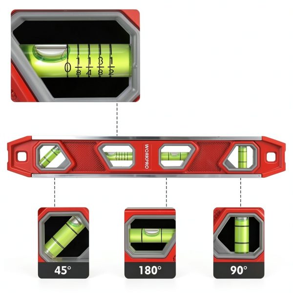 WORKPRO 12 Inch Torpedo Level Magnetic Durable Aluminum-1