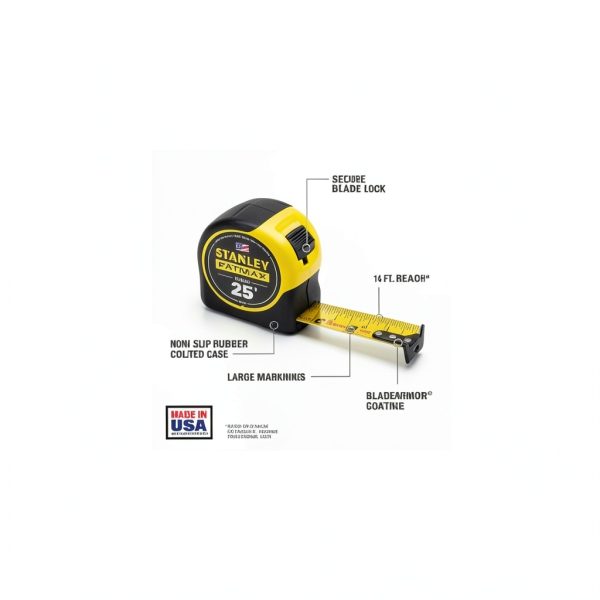 Stanley Fatmax Tape Measure Durable Blade Professional Tool-5