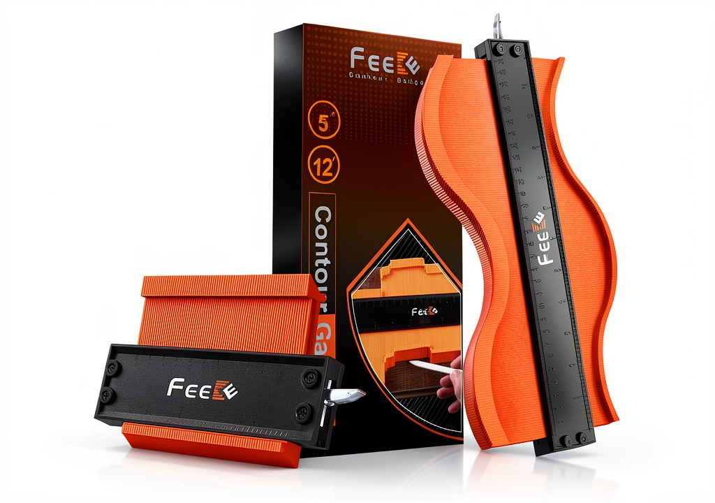 Installing Feeke Contour Gauge ABS Plastic Locking Feature Carpenter on a workbench