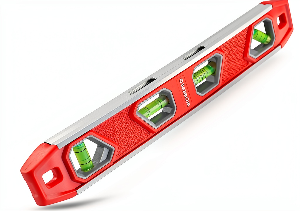 WORKPRO 12-inch torpedo level showing vials and magnetic edge