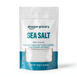 Amazon Grocery Fine Ground Sea Salt 16 Ounce Bag-0